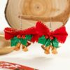 Wholesale Cute and versatile colorful Santa Claus earrings