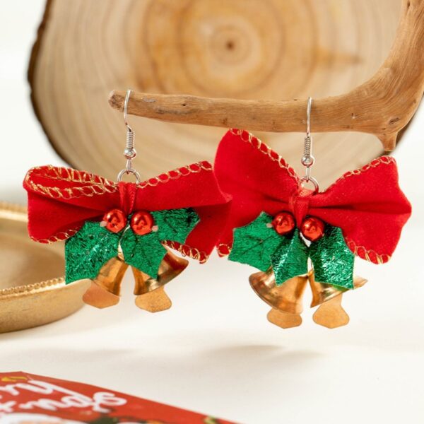Wholesale Cute and versatile colorful Santa Claus earrings