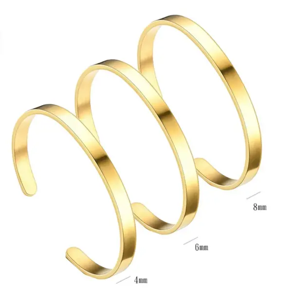 Wholesale Simple Style Solid Color Stainless Steel Plating Bangle 1 Piece