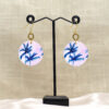 Wholesale Cross-Border Painted Wooden Earrings, Retro Fashion, Bohemian Style Design, Holiday Style Earrings, Mother's Day Aessories
