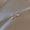 Wholesale 1 Pair Sweet Simple Style Cherry Plating Inlay Copper Pearl Zircon 14k Gold Plated Ear Studs