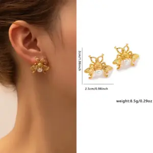 Pearl Bee Earrings