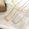 Wholesale PVD Coated Gold Plated Stainless Steel Fashion Waterproof Non Tarnish 304 Stainless Steel Necklace