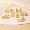 1 Pair Elegant Simple Style Geometric Heart Shape Butterfly Inlay 304 Stainless Steel Copper Zircon Gold Plated Ear Studs