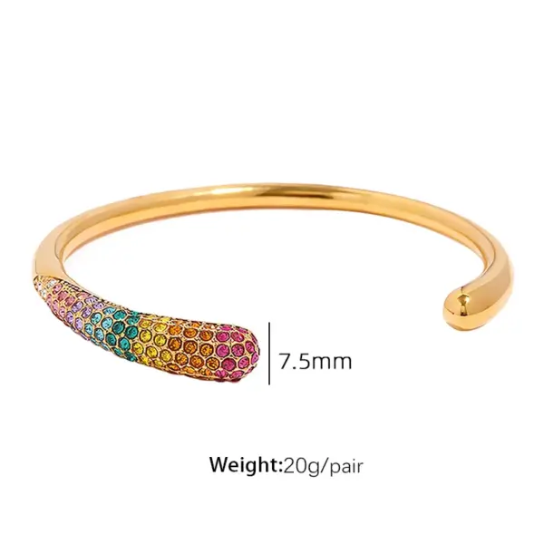 Wholesale PVD Coated Real Gold Plated 18K Gold Round 304 Stainless Steel Vintage Style Vacation Commute Waterproof Non Tarnish 304 Stainless Steel Bangle