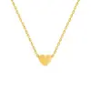 Wholesale Jewelry Simple Style Heart 304 Stainless Steel 18K Gold Plated Plating Necklace