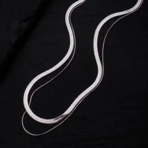 Yc [H490] Blade Chain Snake Chain Necklace [Steel Color]]