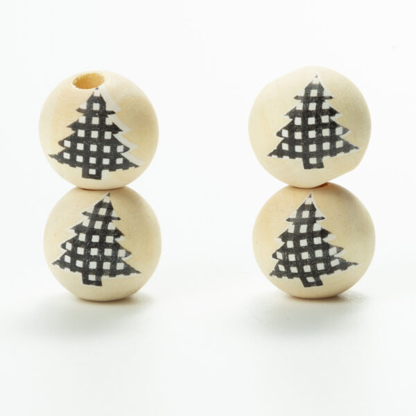 Wholesale Christmas wooden beads colored wooden beads