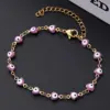 Wholesale Ethnic Style Classic Style Artistic Devil's Eye Heart Shape Simple 304 Stainless Steel 18K Gold Plated Bracelets In Bulk