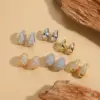Wholesale 1 Pair Elegant Glam Water Droplets Plating Inlay Copper Zircon Earrings