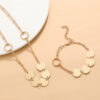 oly-04fcf01a7101542944f0fffc367d7c32 Wholesale Retro metal short disc clavicle chain