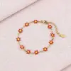 Wholesale Water Plating 18K Gold Plated Flower Stainless Steel Basic 304 Stainless Steel Bracelets