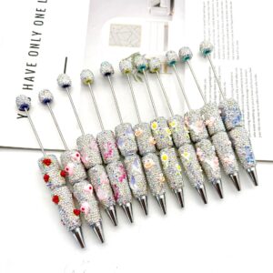 Wholesale luminous full ill beaded pen diy luminous full ill heavy advanced rhinestone ball pen manufacturers