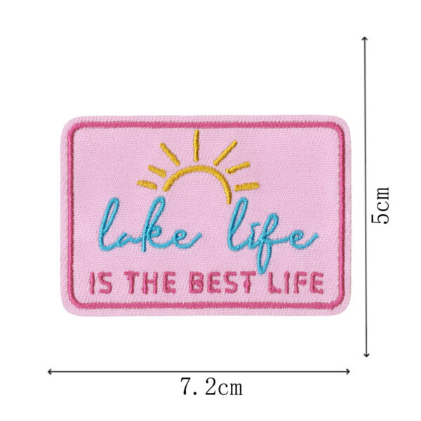 Wholesale Embroidered patches for shoes, hats, bags, and accessories; original cartoon English letter adhesive patches