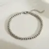 Wholesale Jewelry Simple Style Classic Style Solid Color 201 Stainless Steel 18K Gold Plated Beaded Bracelets Necklace