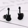 Wholesale PVD Coated 18K Gold Real Gold Plated Violin 304 Stainless Steel Fashion Waterproof Non Tarnish Ear Studs