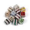 Wholesale Colorful square rhinestone chain beads