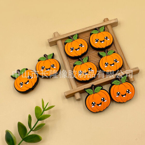 Wholesale Factory Spot New Halloween Silicone Beads Kidsren Bead Pen Focus Beads Pumpkin Beads Cartoon Jewelry