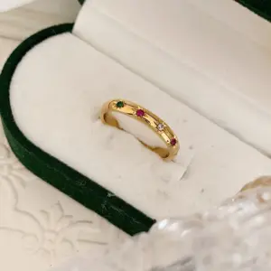 Colorful Crystals Ring / No. 9