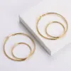PVD Coated 18K Gold Plated Geometric Stainless Steel Simple Style Waterproof Non Tarnish Earrings