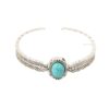 Wholesale Bohemian vintage style open bracelet with synthetic turquoise