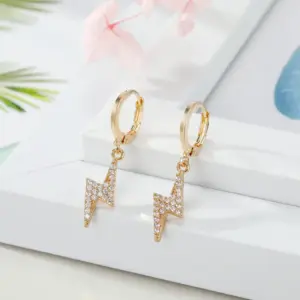 Retro Fashion Ethnic Style Copper Artificial Gemstones Earrings