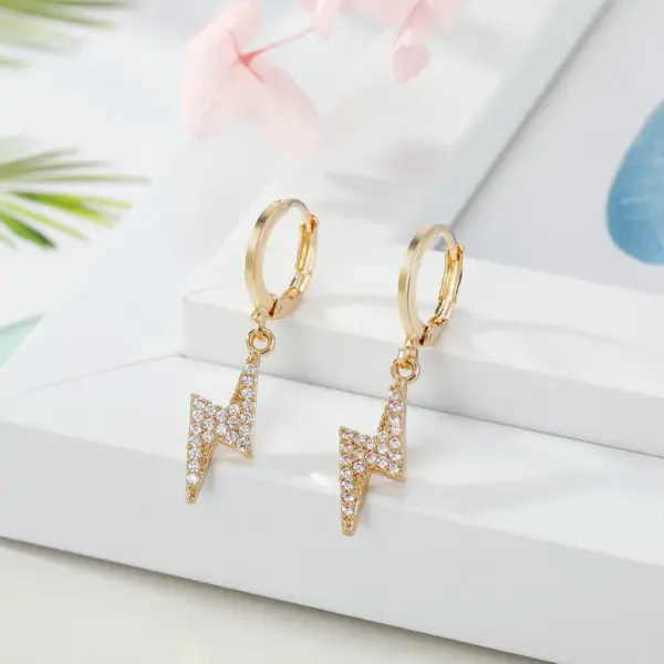 Retro Fashion Ethnic Style Copper Artificial Gemstones Earrings