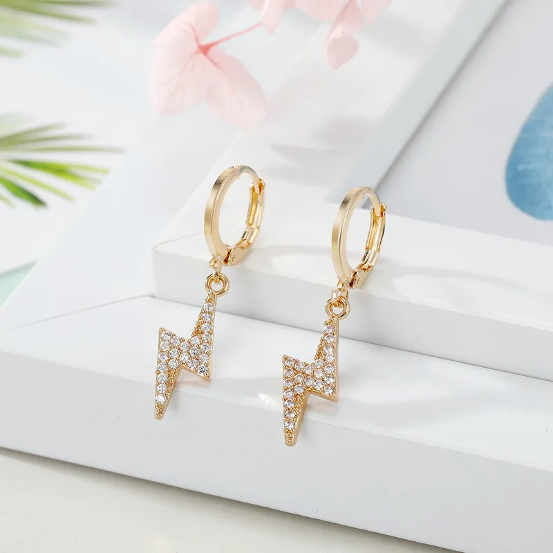 Wholesale Retro Fashion Ethnic Style Copper Artificial Gemstones Earrings