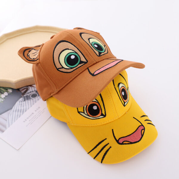 Wholesale Children's hat wholesale spring and autumn new sun hat three-dimensional cartoon cap embroidered lion shape baseball cap