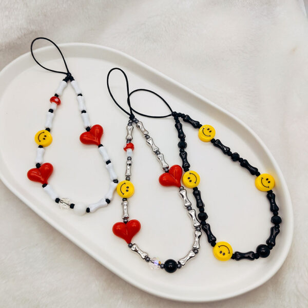 Wholesale Smiley Face Mobile Phone Funny Bone Wristband Mobile Phone Chain
