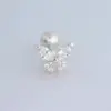 1 Piece 925 Sterling Sier Zircon Geometric Butterfly Ear Studs