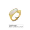 Wholesale Ion Plating (IP) 18K Gold Plated Geometric Rectangle 304 Stainless Steel Lady Novelty Streetwear Waterproof Non Tarnish Open Rings