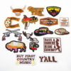 Wholesale Original Cartoon Cloth Stickers Western Cowboy Hat Party Cross-border Patch Computer Embroidered Stalk in stock Wholesale Embroidered Cloth Stickers
