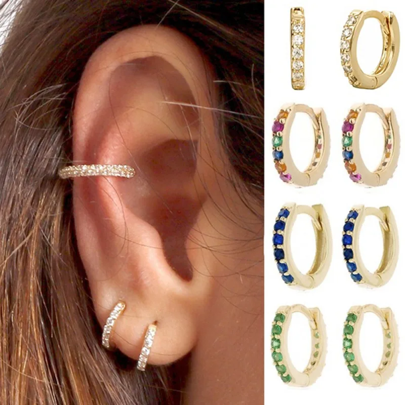 Wholesale 1 Pair Casual Simple Style Round Plating Inlay Copper Zircon Gold Plated Silver Plated Earrings