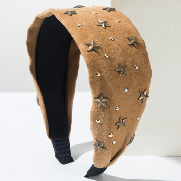 Wholesale Niche Design Instagram Sense Japanese and Korean Hair Hoop Female Online Celebrity Blogger with Star Rivet Accessories Simple All-match Hair Accessories