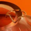 Wholesale Ion Plating (IP) Real Gold Plated 16K Gold White Gold Plated Gold Plating Waves Solid Color 316 Stainless Steel Casual Waterproof Non Tarnish Rings