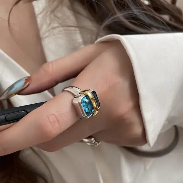 Wholesale Fashion Geometric Copper Open Ring Plating Copper Rings