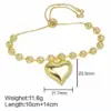 Wholesale Simple Style Heart Shape Copper Plating Gold Plated Bracelets