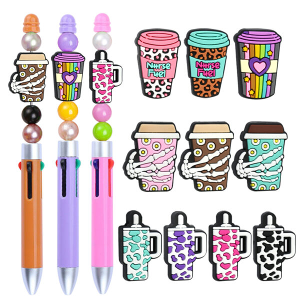 Wholesale DIY Leopard Print Series High-Value Beaded Pen