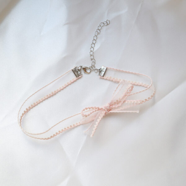 Wholesale Cross-Border New Jewelry Girl Neckband Pink Heart Pendant Necklace Choker Collar Clavicle Chain Butterfly Necklace
