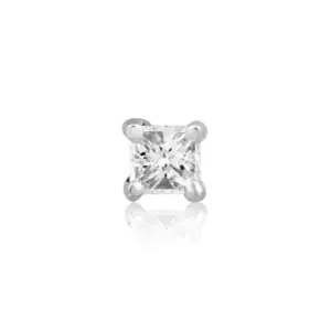Square Single Diamond-Platinum