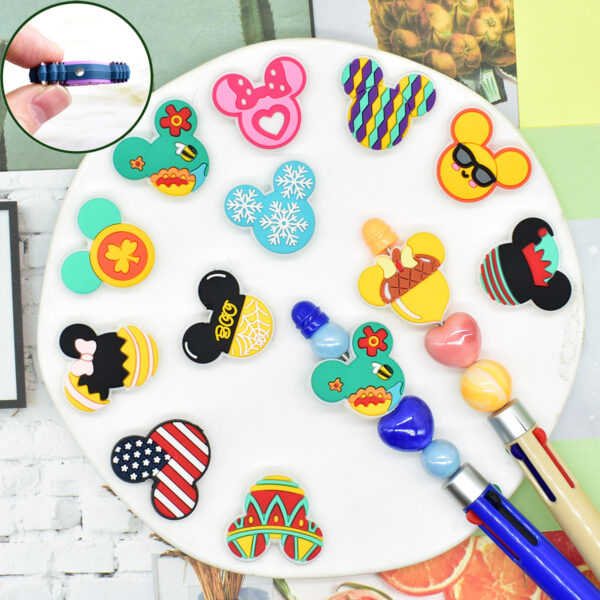 Wholesale Colorful Cartoon Series Soft Rubber Beads