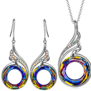 4 color earrings + necklace