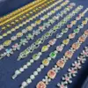 Wholesale Sweet Heart Shape Copper Plating Inlay Zircon Bracelets