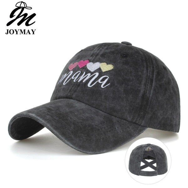 oly-057f5471898a5bd0089ce16025d7fca0 Wholesale Spring and Summer new love embroidered double cross elastic mesh ponytail baseball cap peaked cap B828