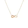 Wholesale Basic Infinity Titanium Steel Plating Pendant Necklace