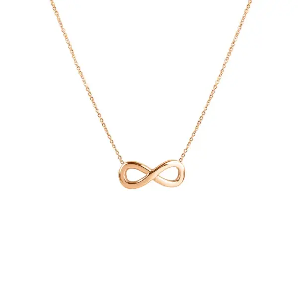 Wholesale Basic Infinity Titanium Steel Plating Pendant Necklace