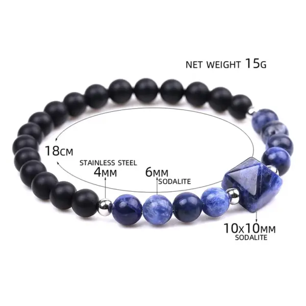 Wholesale Fashion Round Natural Stone Beaded Polishing Bracelets 1 Piece