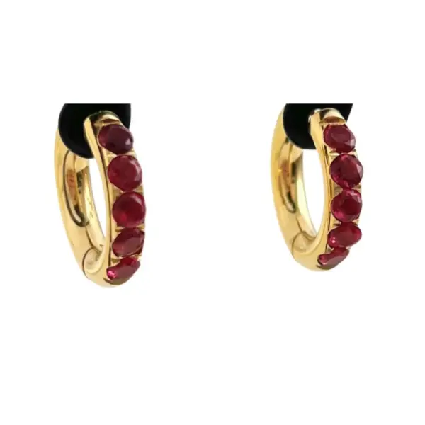 Wholesale PVD Coated Real Gold Plated 16K Gold White Gold Plated Gold Plating Round 304 Stainless Steel Fashion Waterproof Non Tarnish Earrings