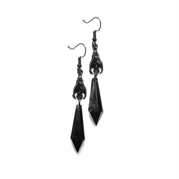 Wholesale Cross-border foreign trade Amazon Gothic jewelry black bat with red teardrop earrings factory direct sales